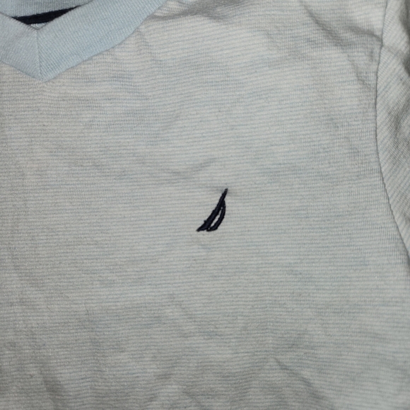 NAUTICA Blue Short Sleeve Shirt with Dark Blue Nautica Emblem Size 5 - Picture 2 of 3